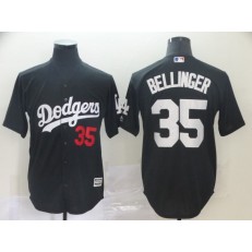 MLB Los Angeles Dodgers #35 Cody Bellinger Black Turn Back The Clock Cool Base Jersey