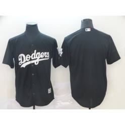 MLB Los Angeles Dodgers Blank Black Turn Back The Clock Cool Base Jersey