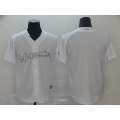 MLB Milwaukee Brewers Blank White 2019 Players' Weekend Player Jersey