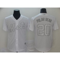 MLB New York Mets #20 Pete Alonso Polar Bear White 2019 Players' Weekend Player Jersey