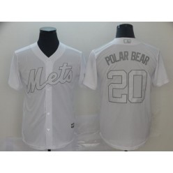 MLB New York Mets #20 Pete Alonso Polar Bear White 2019 Players' Weekend Player Jersey