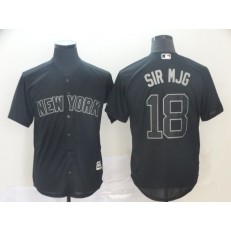 MLB New York Yankees #18 Didi Gregorius Sir Mjg Black 2019 Players' Weekend Player Jersey