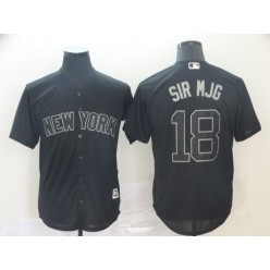 MLB New York Yankees #18 Didi Gregorius Sir Mjg Black 2019 Players' Weekend Player Jersey