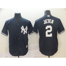 MLB New York Yankees #2 Derek Jeter Navy Cool Base Jersey