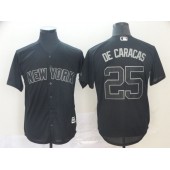 MLB New York Yankees #25 Gleyber Torres De Caracas Black 2019 Players' Weekend Player Jersey