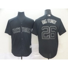 MLB New York Yankees #26 DJ LeMahieu Big Fundy Black 2019 Players' Weekend Player Jersey