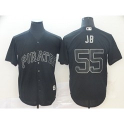 MLB Pittsburgh Pirates #55 Josh Bell Black 2019 Players' Weekend Player Jersey