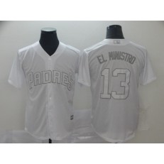 MLB San Diego Padres #13 Manny Machado El Ministro White 2019 Players' Weekend Player Jersey