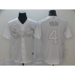MLB St. Louis Cardinals #4 Yadier Molina Yadi White 2019 Players' Weekend Player Jersey