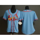 MLB St. Louis Cardinals Blank Women Light Blue Flexbase Jersey