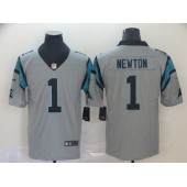 Carolina Panthers #1 Cam Newton Silver Inverted Legend Limited Nike NFL Men Jersey