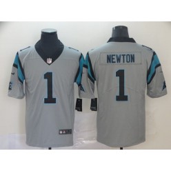 Carolina Panthers #1 Cam Newton Silver Inverted Legend Limited Nike NFL Men Jersey
