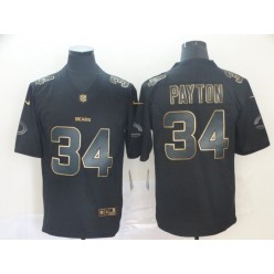 Chicago Bears #34 Walter Payton Black Gold Vapor Untouchable Limited Nike NFL Men Jersey