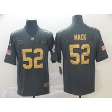 Chicago Bears #52 Khalil Mack Olive Gold Salute To Service Limited Nike NFL Men Jersey