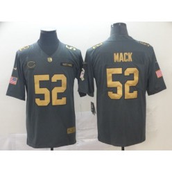 Chicago Bears #52 Khalil Mack Olive Gold Salute To Service Limited Nike NFL Men Jersey