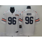 Chicago Bears #96 Akiem Hicks White 2019 100th Season Alternate Classic Vapor Untouchable Limited Nike NFL Men Jersey