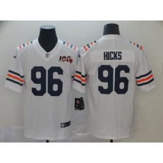 Chicago Bears #96 Akiem Hicks White 2019 100th Season Alternate Classic Vapor Untouchable Limited Nike NFL Men Jersey