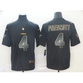 Dallas Cowboys #4 Dak Prescott Black Gold Vapor Untouchable Limited Nike NFL Men Jersey