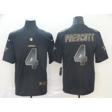Dallas Cowboys #4 Dak Prescott Black Gold Vapor Untouchable Limited Nike NFL Men Jersey