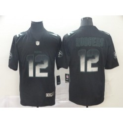 Green Bay Packers #12 Aaron Rodgers Black Arch Smoke Vapor Untouchable Limited Nike NFL Men Jersey