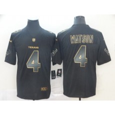 Houston Texans #4 Deshaun Watson Black Gold Vapor Untouchable Limited Nike NFL Men Jersey