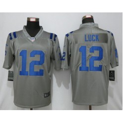 Indianapolis Colts #12 Andrew Luck Gray Inverted Legend Limited Nike NFL Men Jersey