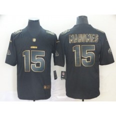 Kansas City Chiefs #15 Patrick Mahomes Black Gold Vapor Untouchable Limited Nike NFL Men Jersey
