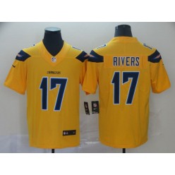 Los Angeles Chargers #17 Philip Rivers Gold Inverted Legend Limited Nike NFL Men Jersey