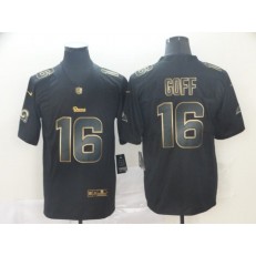 Los Angeles Rams #16 Jared Goff Black Gold Vapor Untouchable Limited Nike NFL Men Jersey