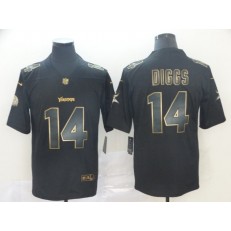 Minnesota Vikings #14 Stefon Diggs Black Gold Vapor Untouchable Limited Nike NFL Men Jersey