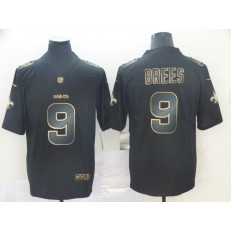 New Orleans Saints #9 Drew Brees Black Gold Vapor Untouchable Limited Nike NFL Men Jersey