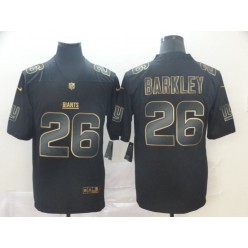 New York Giants #26 Saquon Barkley Black Gold Vapor Untouchable Limited Nike NFL Men Jersey
