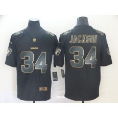 Oakland Raiders #34 Bo Jackson Black Gold Vapor Untouchable Limited Nike NFL Men Jersey