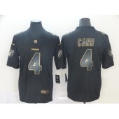 Oakland Raiders #4 Derek Carr Black Gold Vapor Untouchable Limited Nike NFL Men Jersey