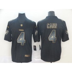 Oakland Raiders #4 Derek Carr Black Gold Vapor Untouchable Limited Nike NFL Men Jersey