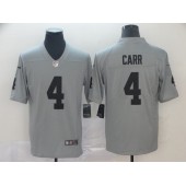 Oakland Raiders #4 Derek Carr Gray Inverted Legend Limited Nike NFL Men Jersey