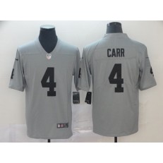 Oakland Raiders #4 Derek Carr Gray Inverted Legend Limited Nike NFL Men Jersey