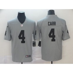 Oakland Raiders #4 Derek Carr Gray Inverted Legend Limited Nike NFL Men Jersey