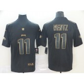Philadelphia Eagles #11 Carson Wentz Black Gold Vapor Untouchable Limited Nike NFL Men Jersey