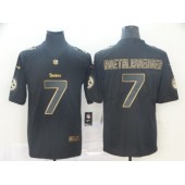 Pittsburgh Steelers #7 Ben Roethlisberger Black Gold Vapor Untouchable Limited Nike NFL Men Jersey