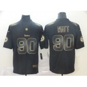 Pittsburgh Steelers #90 T.J. Watt Black Gold Vapor Untouchable Limited Nike NFL Men Jersey
