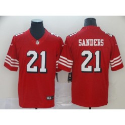 San Francisco 49ers #21 Deion Sanders Red 2018 Vapor Untouchable Limited Nike NFL Men Jersey