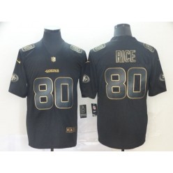 San Francisco 49ers #80 Jerry Rice Black Gold Vapor Untouchable Limited Nike NFL Men Jersey