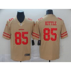 San Francisco 49ers #85 George Kittle Cream Inverted Legend Limited Nike NFL Men Jersey