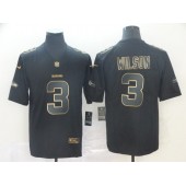 Seattle Seahawks #3 Russell Wilson Black Gold Vapor Untouchable Limited Nike NFL Men Jersey