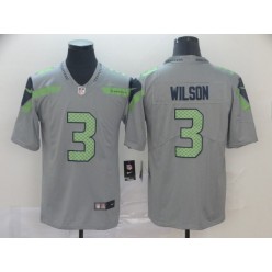 Seattle Seahawks #3 Russell Wilson Gray Inverted Legend Limited Nike NFL Men Jersey