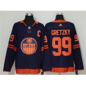 Edmonton Oilers #99 Wayne Gretzky Navy 50th Anniversary Adidas NHL Men Jersey