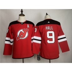 New Jersey Devils #9 Taylor Hall Red Women Adidas DHL Jersey