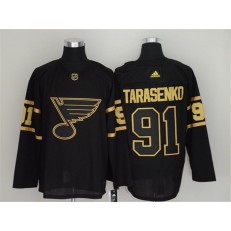 St.Louis Blues #91 Vladimir Tarasenko Black Gold Adidas NHL Men Jersey