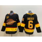 Vancouver Canucks #6 Brock Boeser Black 50th Season Adidas NHL Men Jersey